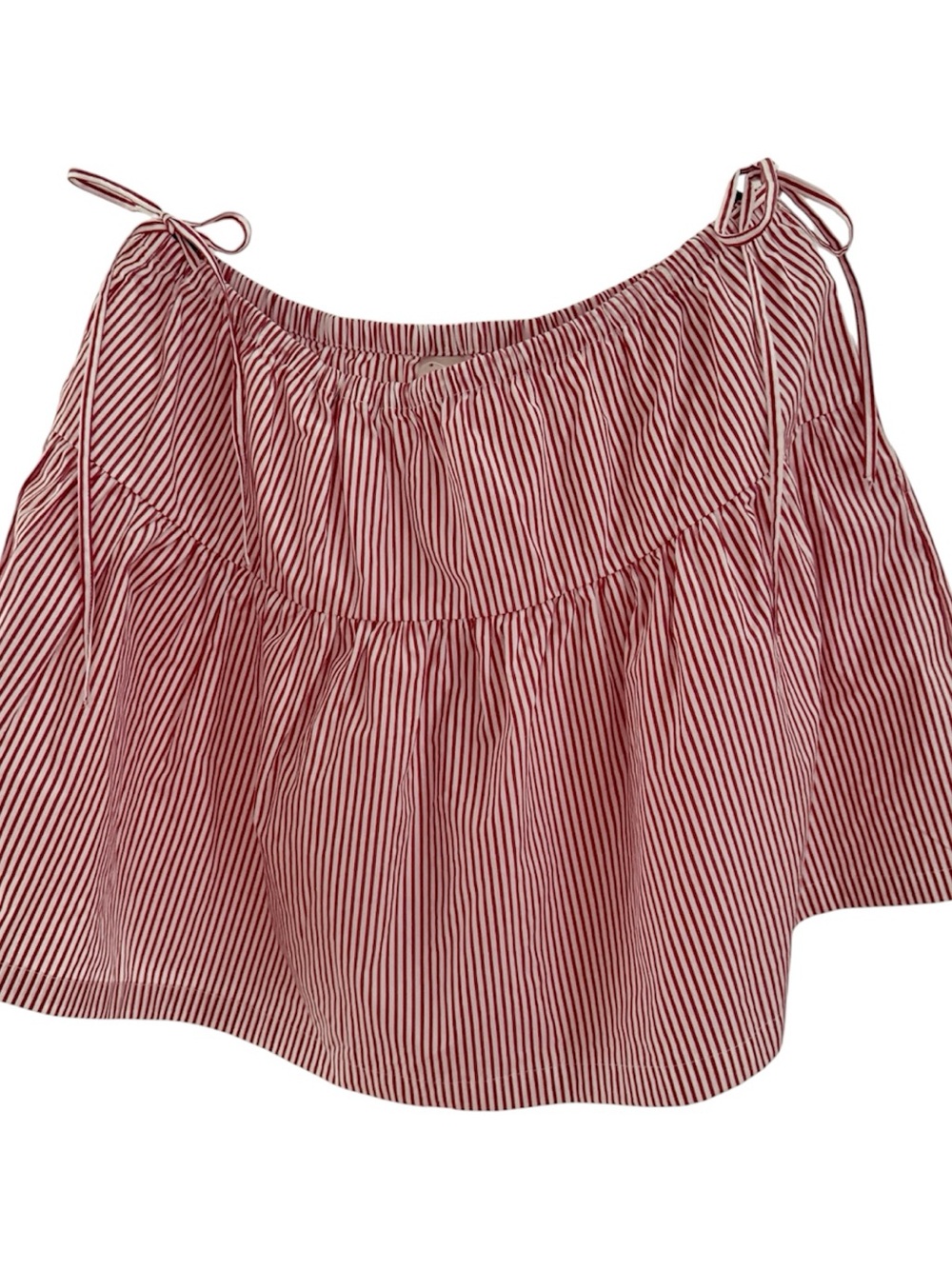 a new day Red and White Striped Mini Skirt